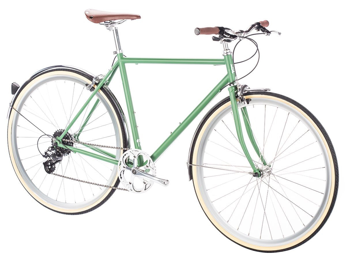 6KU Odyssey 8spd City Bike – Silverlake Green – Fixed Gear Frenzy